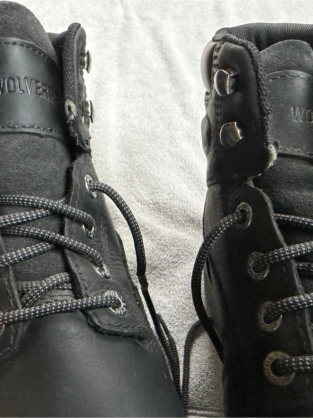 Wolverine Black Leather Waterproof Work Boot